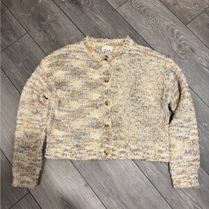 Le Lis Women's Tan/Cream/Blue Cardigan